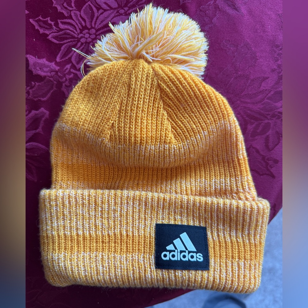 Vintage Adidas Beanie with Pom Pom